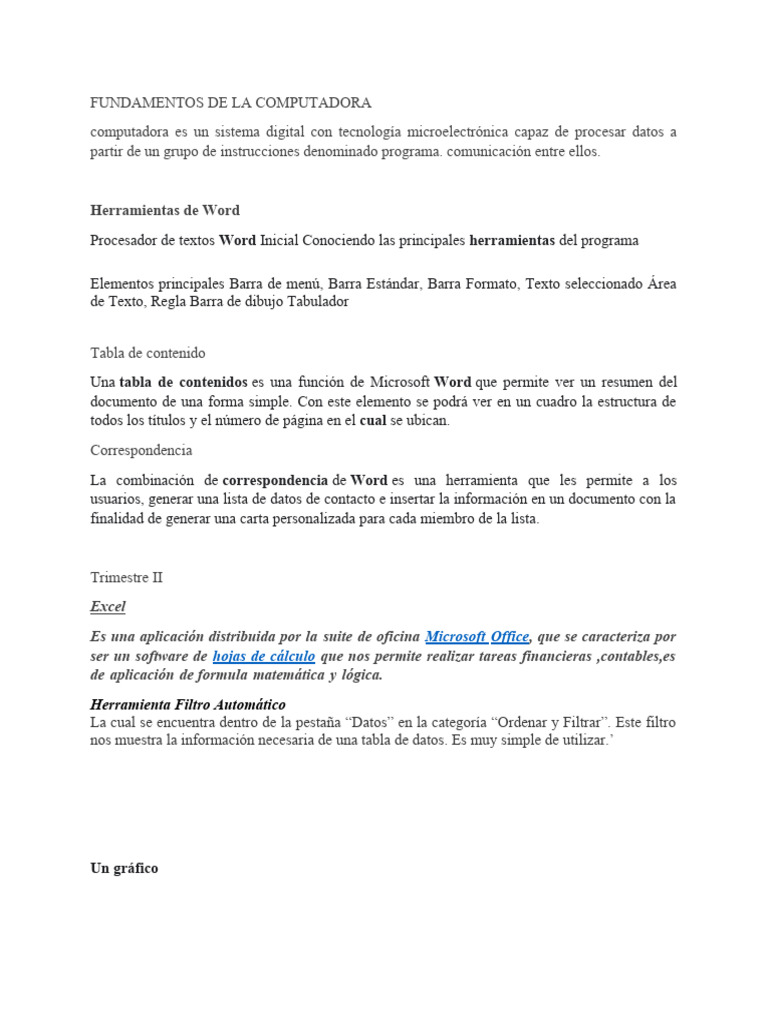 Fundamentos de la computadora descargar gratis pdf microsoft word