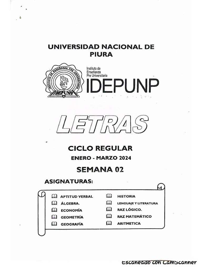 Semana 2 Letras Pdf