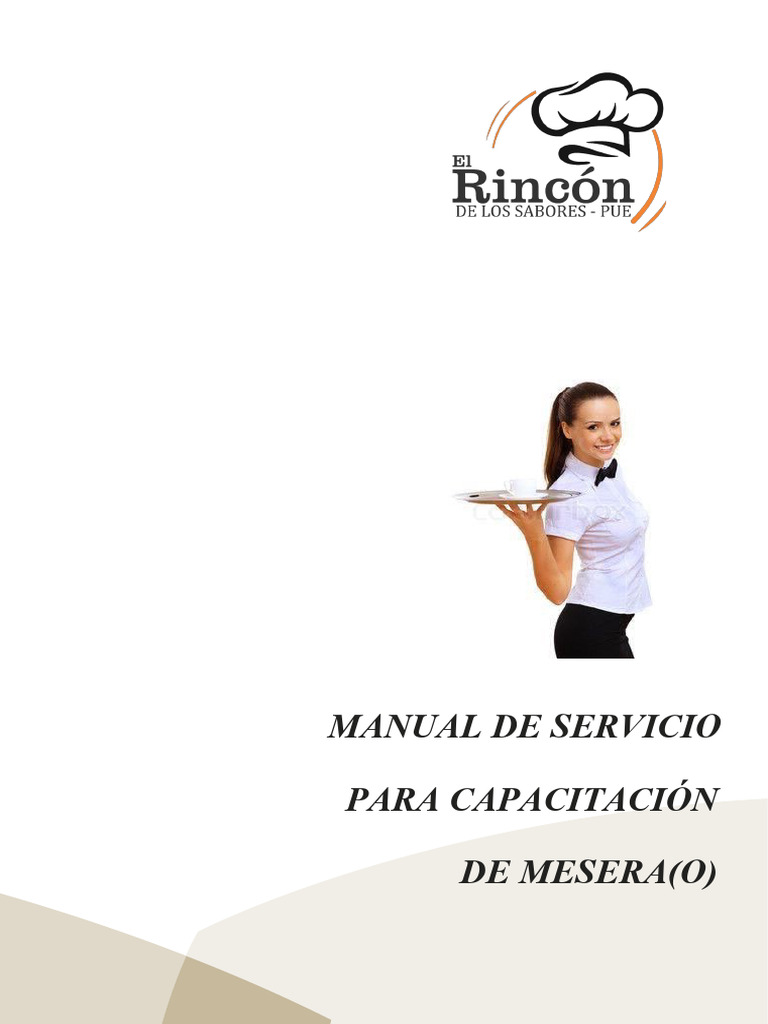 Manual de Capacitación para Meseros | PDF | Cocina, comidas y vino ...
