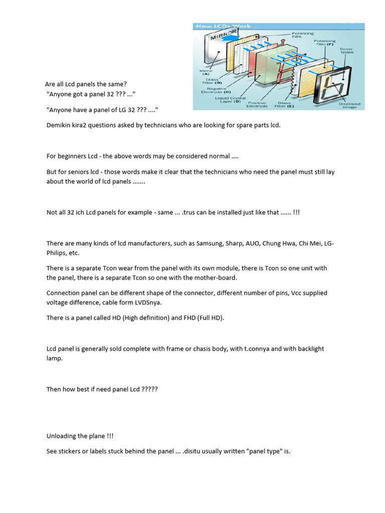 LCD LED Screen Panel Repair Guide PDF