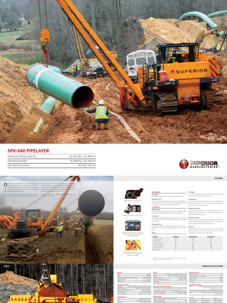 SPX-660 Pipelayer Specifications | PDF