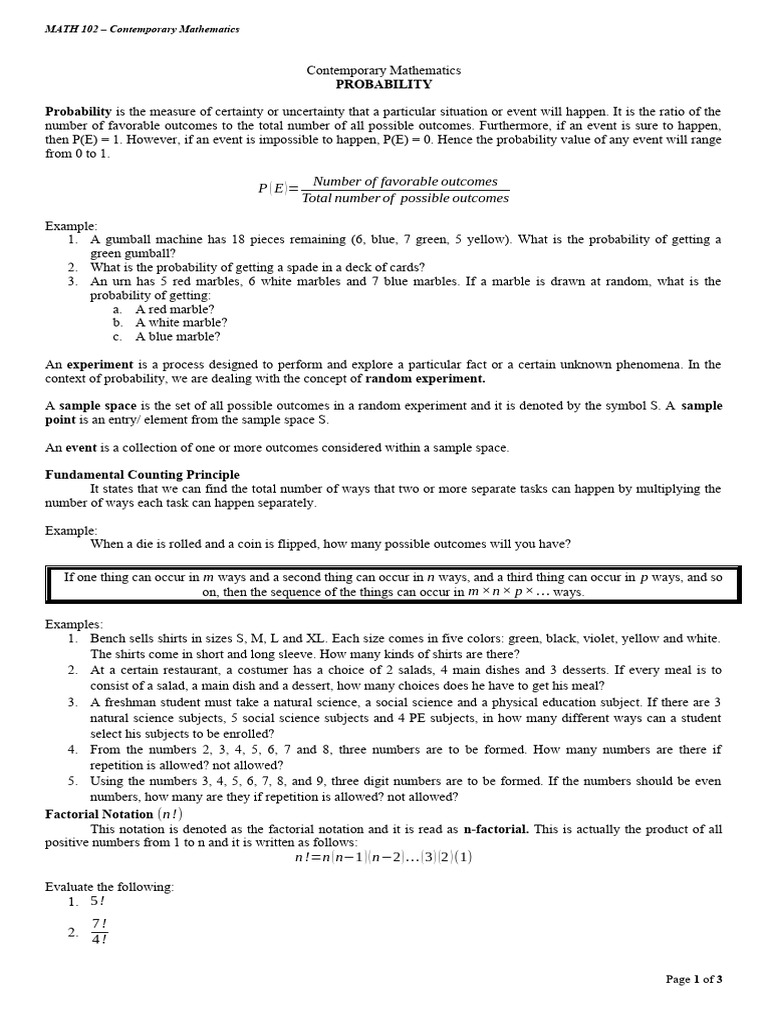 3 Probability | PDF