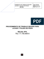 Procedimiento de Trabajo Seguro para Pulido y Limpieza de Pisos-Belsal Spa