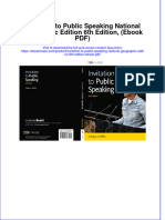 Dwnload Full Invitation To Public Speaking National Geographic Edition 6th Edition Ebook PDF