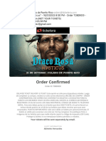 Draco Rosa "Mysticus" - 10212023 830 PM - Order TDBDKD0 - Order Confirmation (NOT YOUR TICKETS)