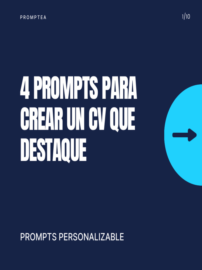 Mejora tu CV con 4 Prompts Clave | PDF | Crecimiento personal y profesional