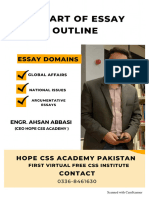 The Art of Essay Outline by Engr. Ahsan Abbasi