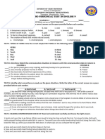 Second Quarter Periodical Test in English 9