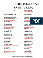 JUEGO SUBJUNTIVO (lista de tareas)