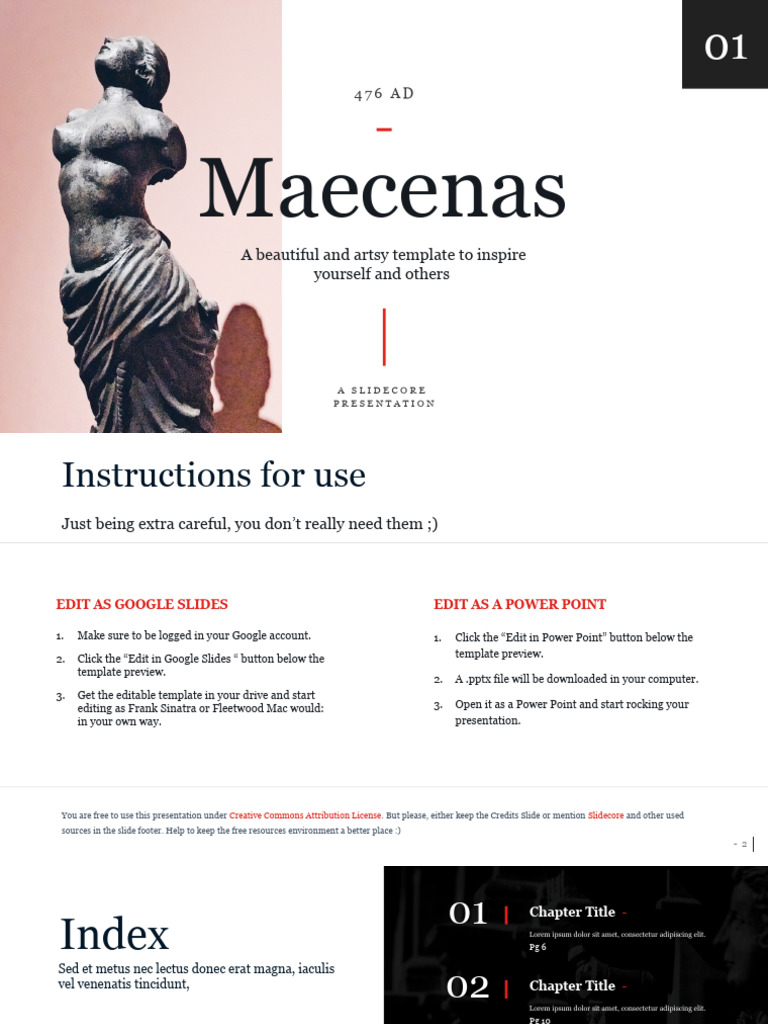 Maecenas History and Art Presentation Template | PDF