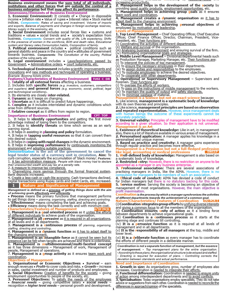 Business Notes +2 | PDF | Leadership | Employment