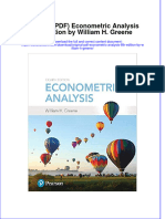 Full Download Original PDF Econometric Analysis 8th Edition by William H Greene PDF