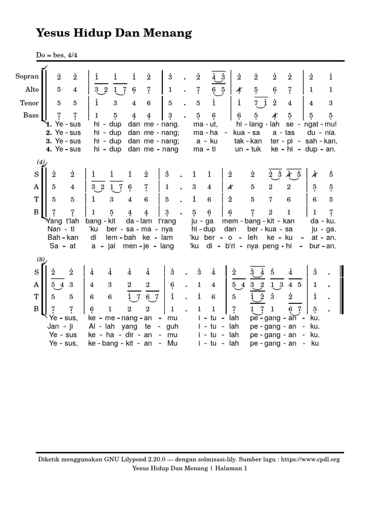 Yesus Hidup Dan Menang Not Angka Pdf