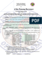 Executive Order No. 003 S. 2023 - REORGANIZING THE BARANGAY DEVELOPMENT COUNCIL, EXECUTIVE COMMITTEE, AND SECRETARIAT OF BARANGAY