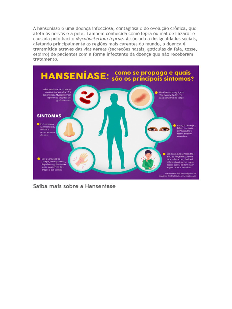 Entendendo a Hanseníase: Causas e Tratamento | PDF
