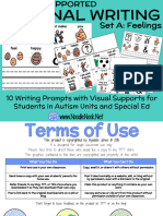 2 - Picture Supported Writing Prompts - FEELINGS For SpEd or Autism Units