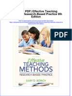 Full Download Ebook PDF Effective Teaching Methods Research Based Practice 9th Edition PDF