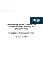Commentary On Criminal Law Code Jan 2012