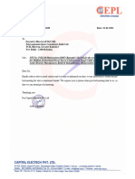 Ms Capital Electech PVT LTD CEPL Letter TCIL