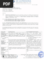 Ms SGIPL TCIL Pre Bid Clarifications