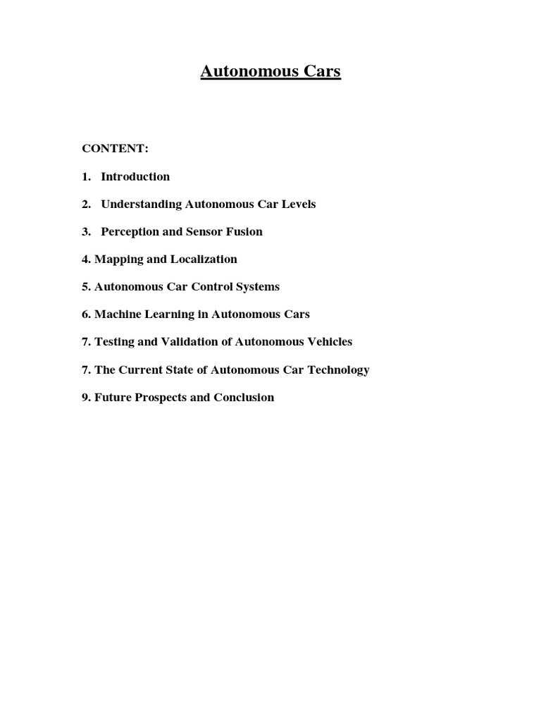 Autonomous Cars Document Pdf Lidar Simulation