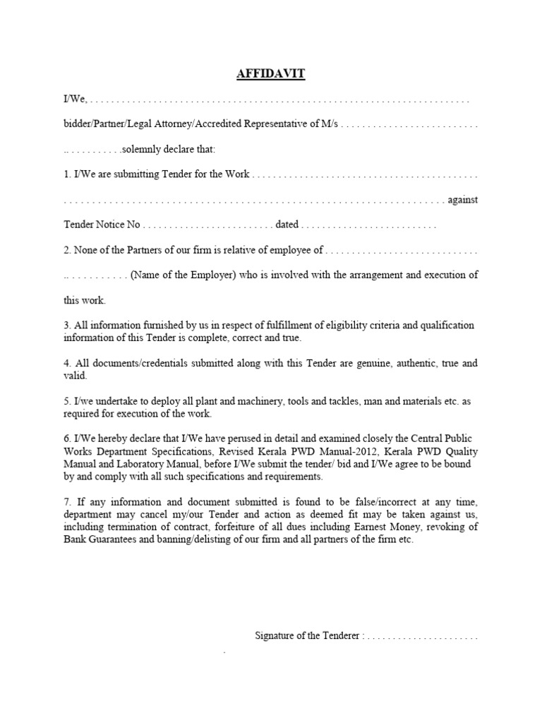 Tender Documents | PDF