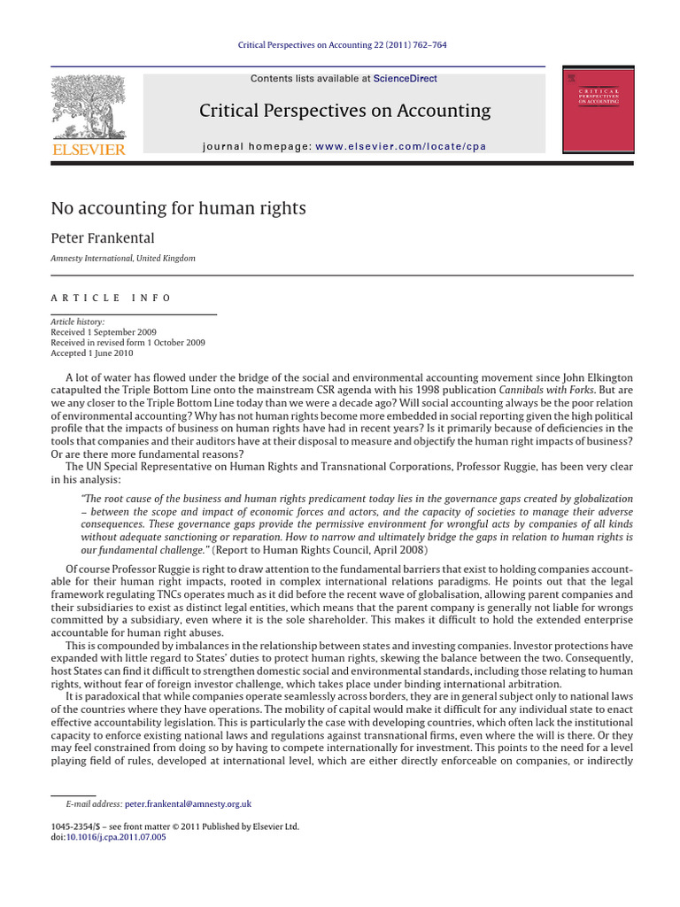No Accounts For Human Rights 2 | PDF | Human Rights | Economies
