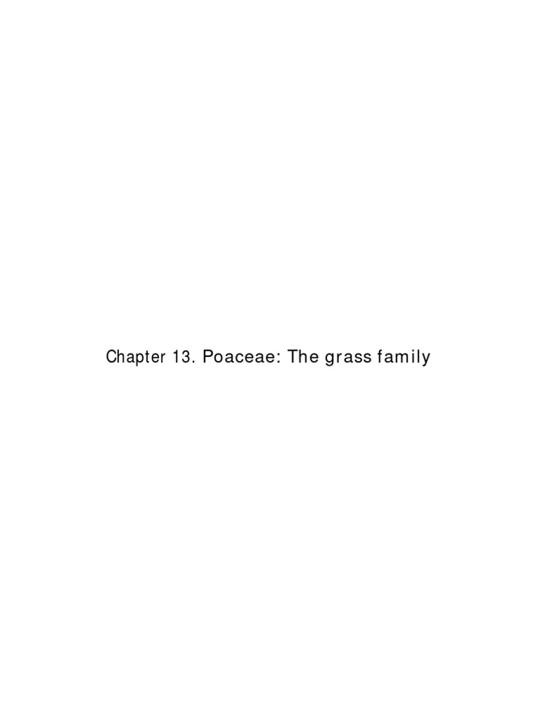 Overview of the Grass Family Poaceae | PDF | Flowers | Branches Of Botany