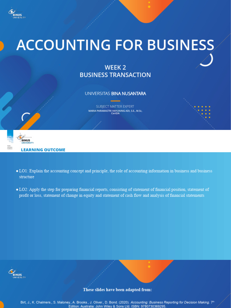 PPT 2 - Business Transaction | PDF | Debits And Credits | Equity (Finance)
