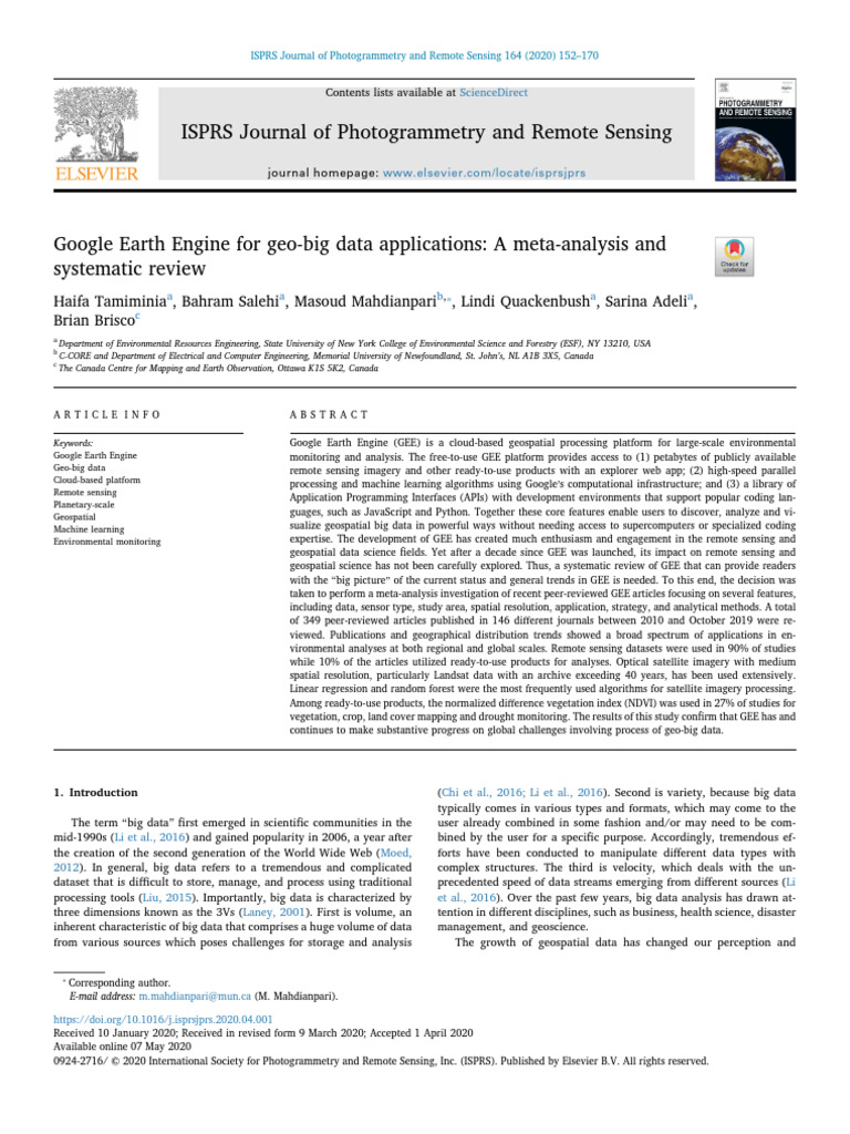 Google Earth Engine | PDF