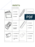 School Objects Worksheet Templates Layouts - 128093