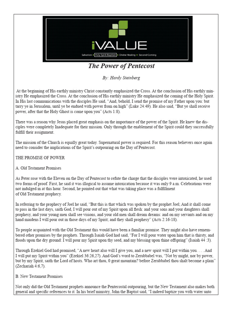 Powerof Pentecost Pdf