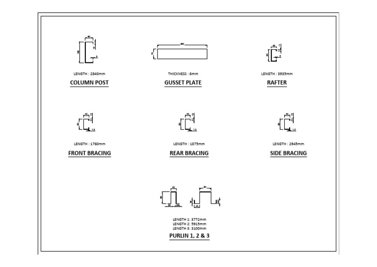Structural Component Dimensions | PDF | Home & Garden | Science ...