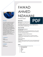 Fawad Ahmed Nizamani Resume