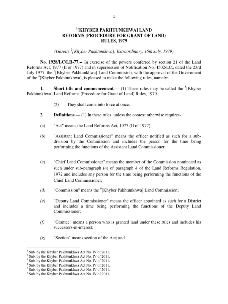 land-reforms-procedure-for-grant-of-land-rules-1979-pdf