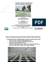 Fundamentals of Monitoring Soil Moisture With Surface Irrigation in Afghanistan