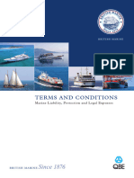 2012 British Marine Marine Liability, Protection and Legal Expenses Terms and Conditions