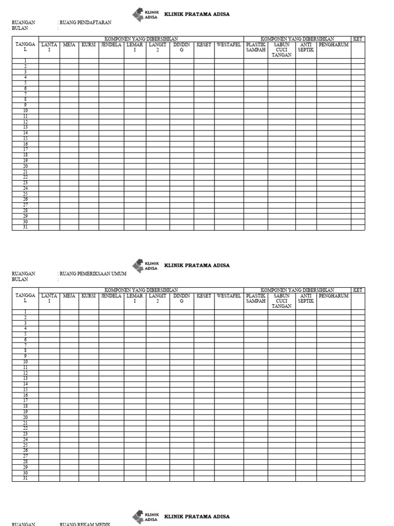 Form Ruangan | PDF