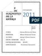 Hoja de Tarea de Diagnostico de La Bateria