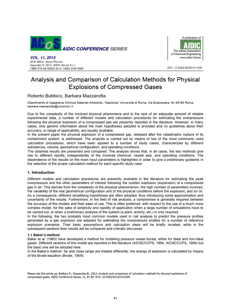 Explosion Calculation | PDF