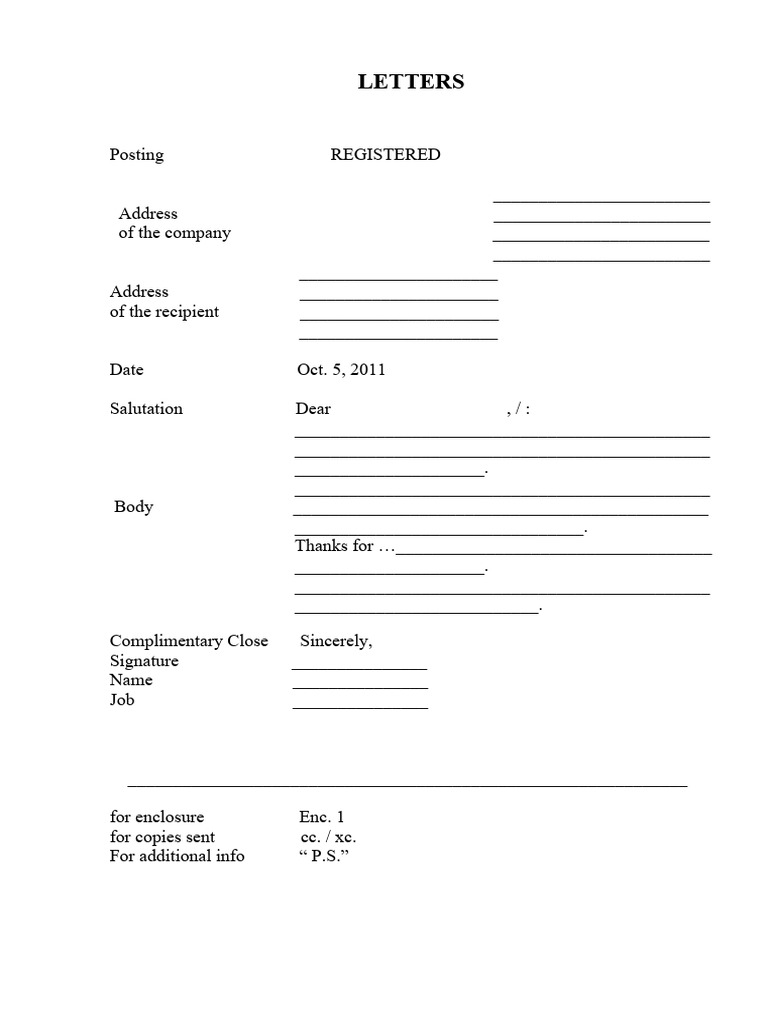 Business Letter Format Guide | PDF