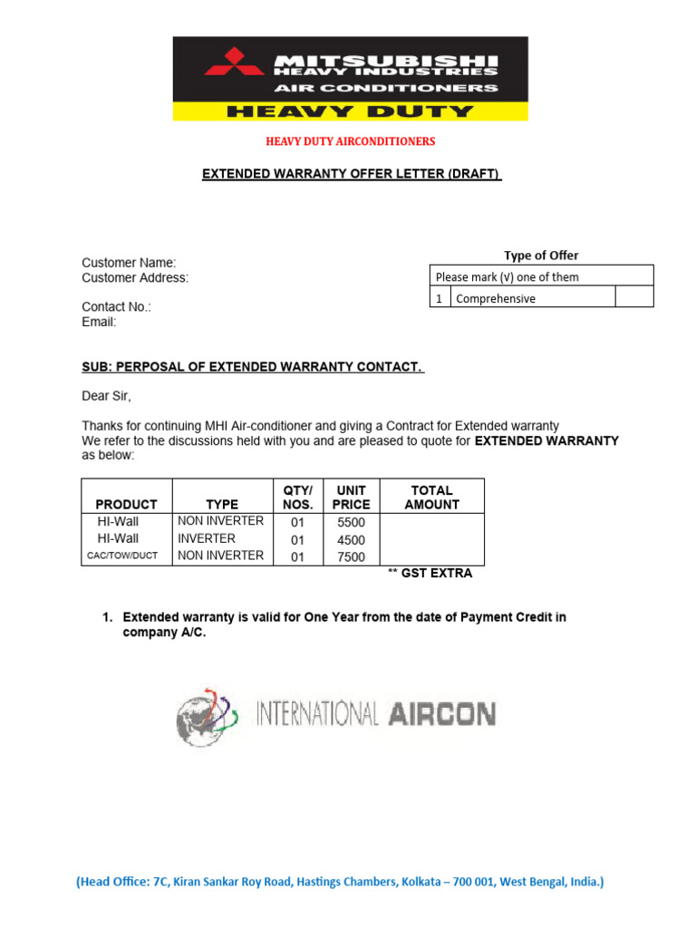 RAC extended warranty PDF