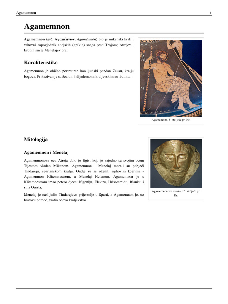 Agamemnon | PDF