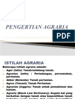 Pengertian Agraria