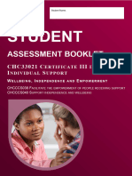 Wellbeing, Independence and Empowerment - Student Assessment Booklet V1.2