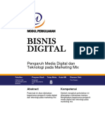 MODUL 8 BISNIS DIGITAL - Pengaruh Media Digital Dan Teknologi Pada Marketing Mix