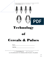 3.6 Technology of Cereals and Pulses-Syllabus
