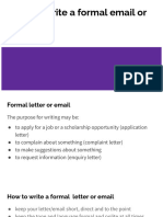 Write A Formal Email