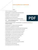 Ejercicios Formulación de Química de La Coordinación - Apañado