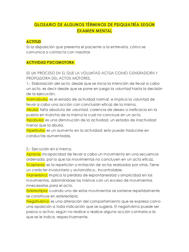 Terminos Examen Mental